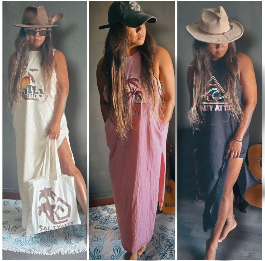 Salty Vibe T-Shirt Dress With Side Pockets