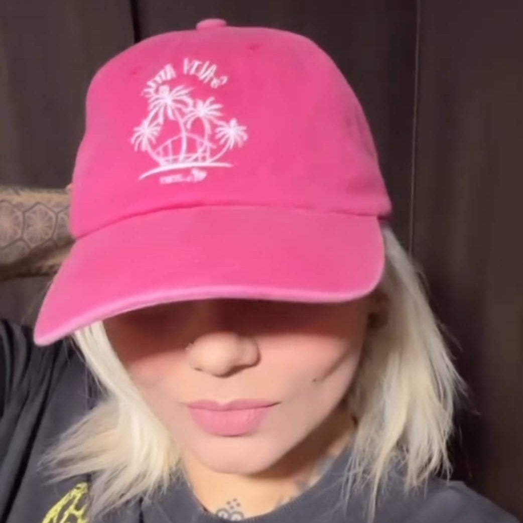 Pink Stonewash Cap
