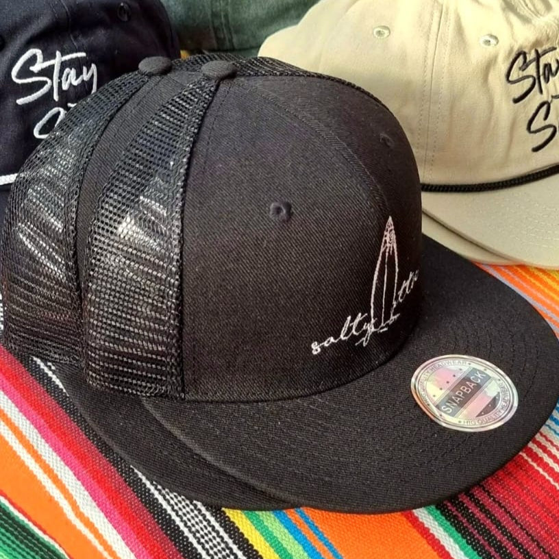 Flat Mesh Trucker Cap - Black